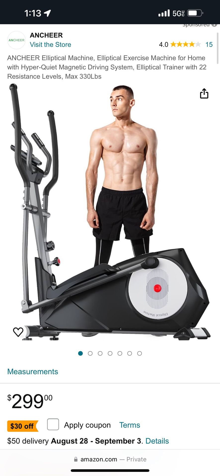 ANCHEER Elliptical Machine