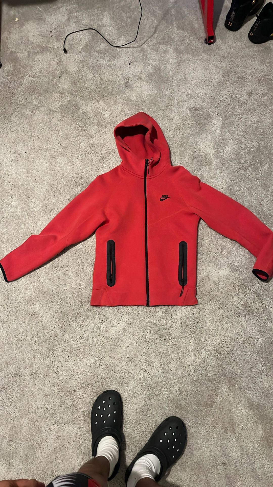 Red Nike Tech Fleece