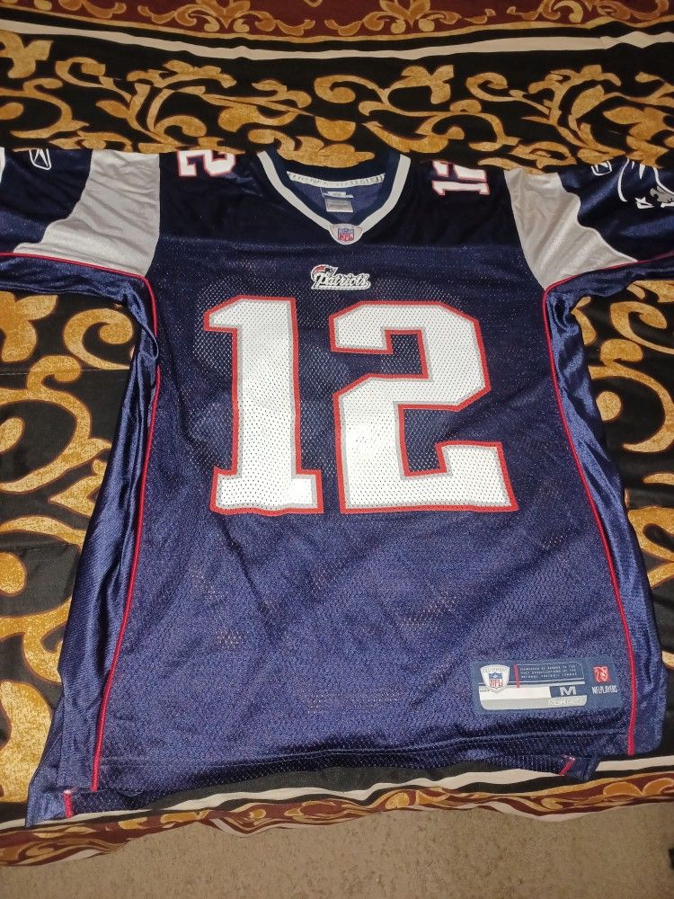 Tom Brady Navy Blue Reebok Medium Size Patriots Jersey