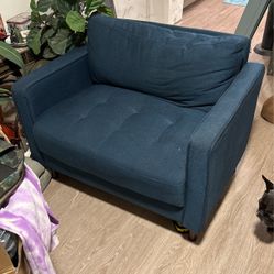 Oversized, Navy Blue Armchair