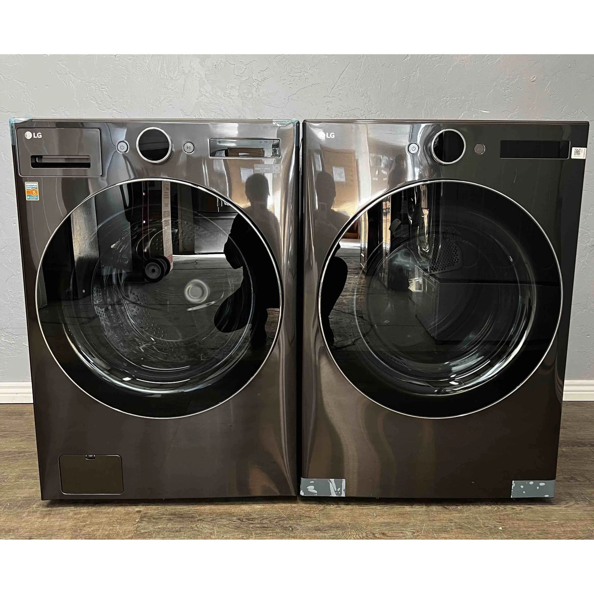 LG 5 Cu. Ft. Washer WM6700HBA & 7.4 Cu. Ft. Electric Dryer DLEX6700B