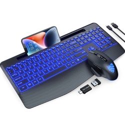 LED Wireless Keyboard + Mouse UNOPENED