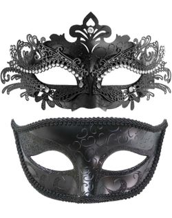 NEW Couple Masquerade Masks Venetian Halloween Costume Mask