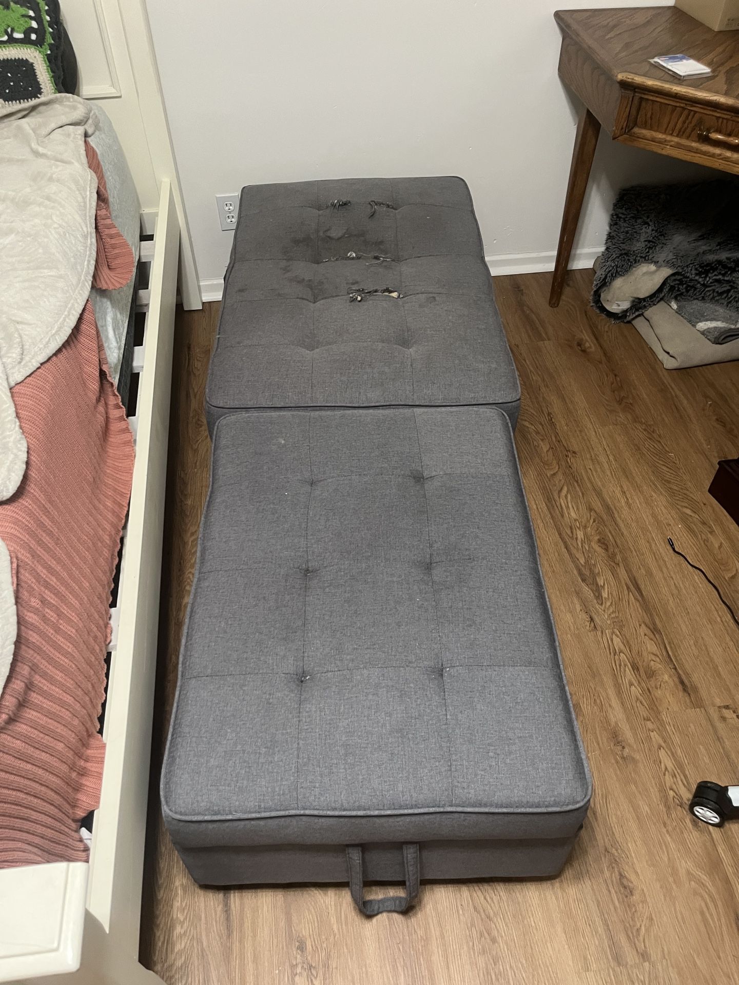 Expanding Pull Out Ottoman, Gray