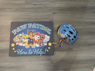 Paw Patrol Wall Art and Helmet