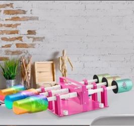 6 Cup Turner for Crafts Tumbler, Multiple Tumbler Turner DIY Glitter Epoxy Resin Tumblers, Epoxy Pen Turner Attachment with Silent Motor Two-way Rotat