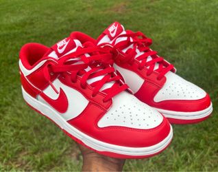 Nike Dunk Low Red and White Sneakers