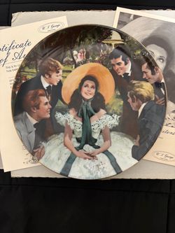 Gone With the Wind Collector’s Plate - Scarlett and Her Suitors (1988)