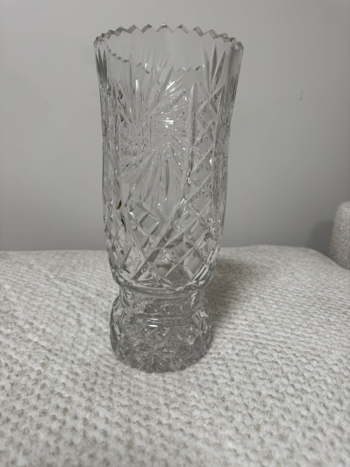 Crystal Cut Glass Vase 