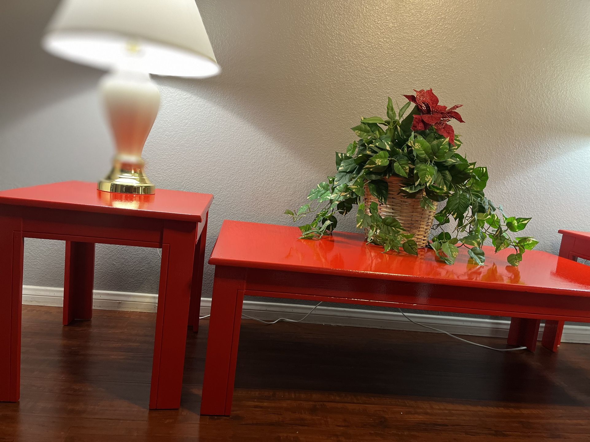 Milo Baughman for Thayer Coggin Formica Red Side Coffee Table 