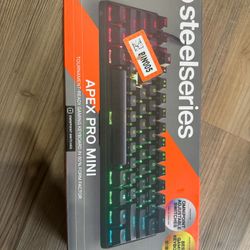 SteelSeries Apex Pro Mini Wireless HyperMagnetic Gaming Keyboard – Compact 60% Form Factor - Adjustable Actuation - RGB – PBT Keycaps- Bluetooth – 2.4