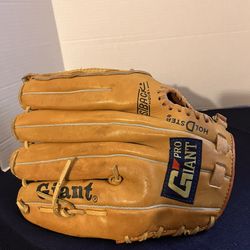 Vintage Baseball Glove All Leather Pro Gaint Size 13-13.5