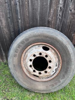 1- Metal Rim /truck trailer spare tire 22.5/100R