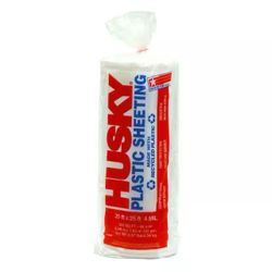 New Husky 4mil clear plastic sheeting