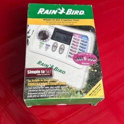 Rain bird 6 Valve Sprinkler System  NEW in A box