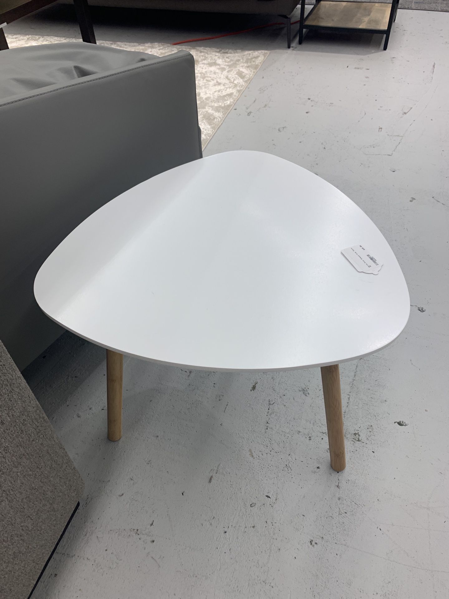 White Pick Shaped Side Table