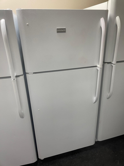 Frigidaire Top Freezer Fridge – White, Ice Maker Ready + Warranty