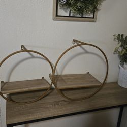 Two Floating Circle Shelves