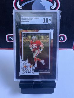 2024 Panini Clearly Donruss #17 Joe Montana BOMB SQUAD! SGC 10
