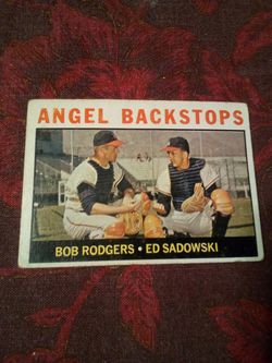 Vintage 1964 baseball/Bob Rodgers/Ed sadowski/angel backstops/card #61
