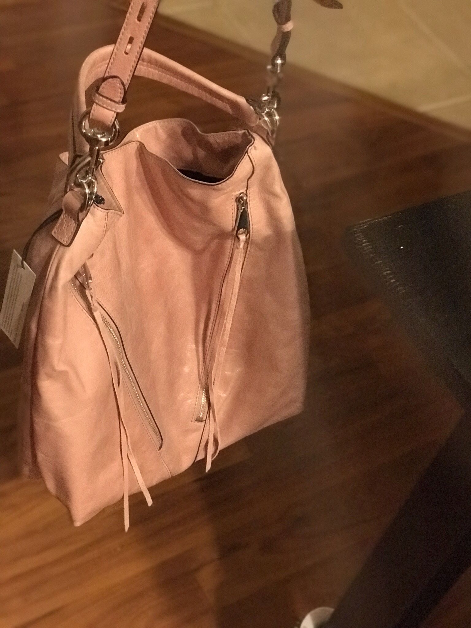Rebecca Minkoff Moto Hobo Rosa Large Leather