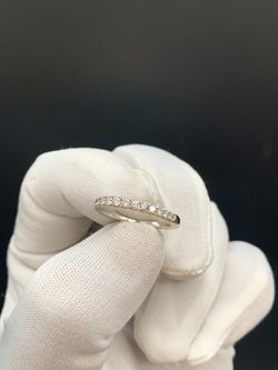 White gold diamond band #35632
