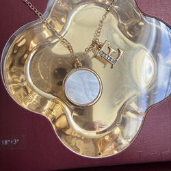 Monogram Necklace Letter E