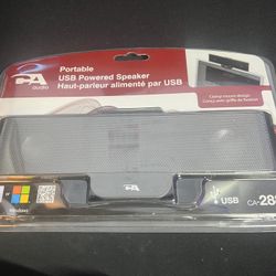 CA Audio Portable USB Powered Speaker With Clamp Mount Design For Laptops Computers Apple Windows