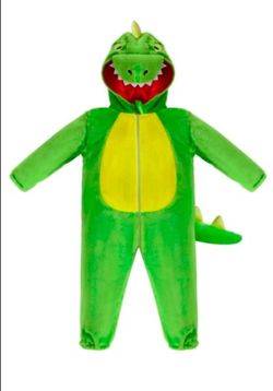 Unisex Baby Dragon Green Onesie Zipper Pajama, New