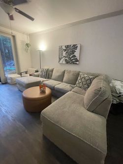 Ashley Sectional Couch - Calnita Sisal