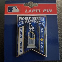 Dodgers Back 2 Back Limited Edition WS Pin
