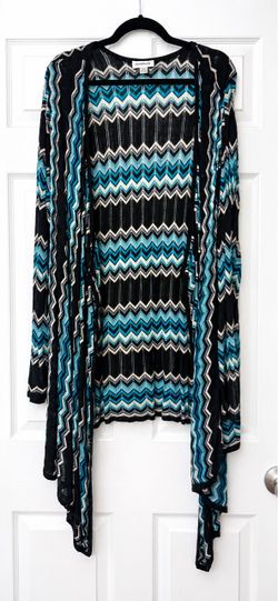 Avenue Plus Size 22/24 Chevron Open Front Cardigan