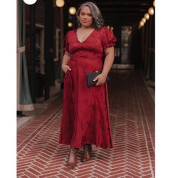 JessaKae Mila dress Burgundy, New With Tags 