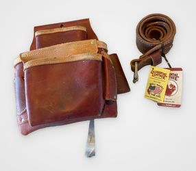 Occidental Leather Oxblood Fastener Bag (USA) + NEW Occidental 2" Work Belt