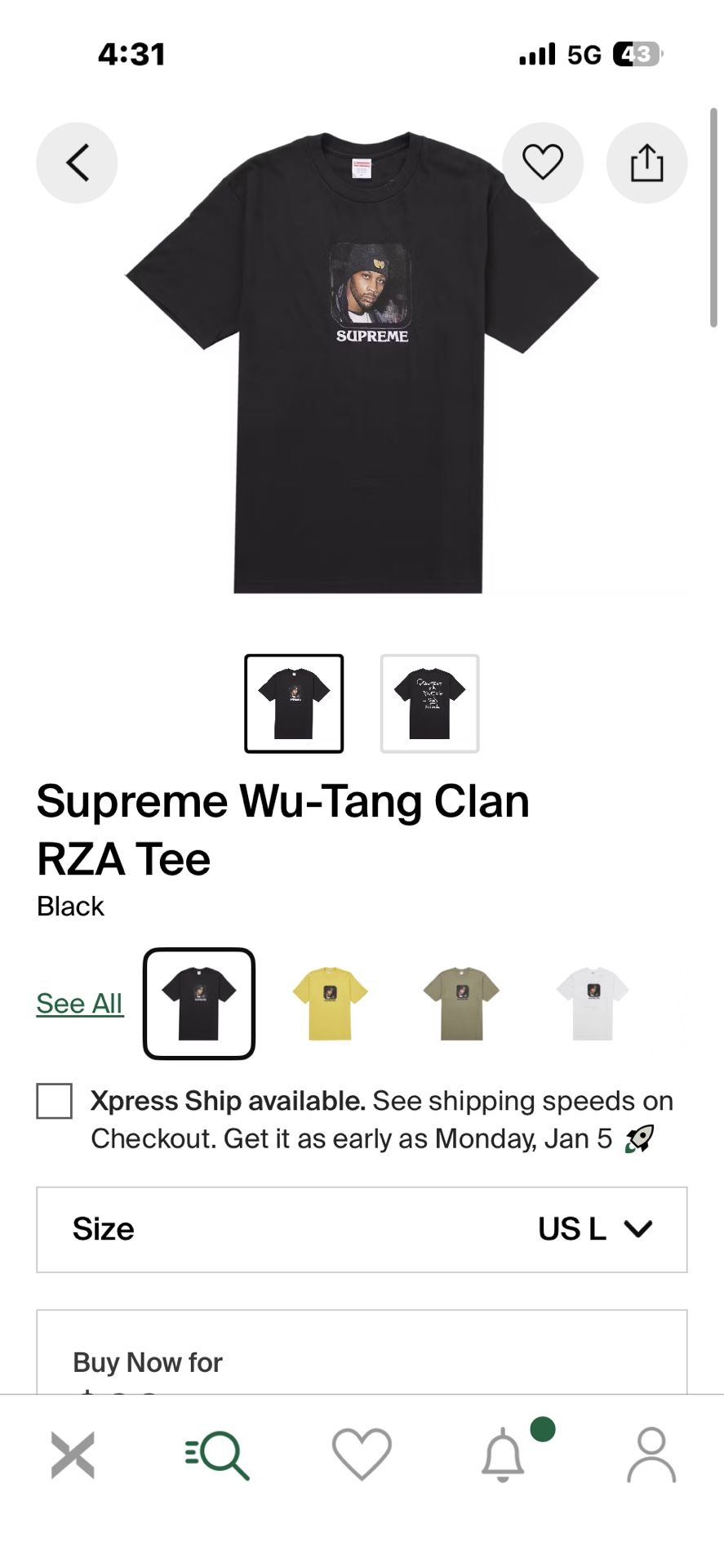 Supreme Wu Tang Tee