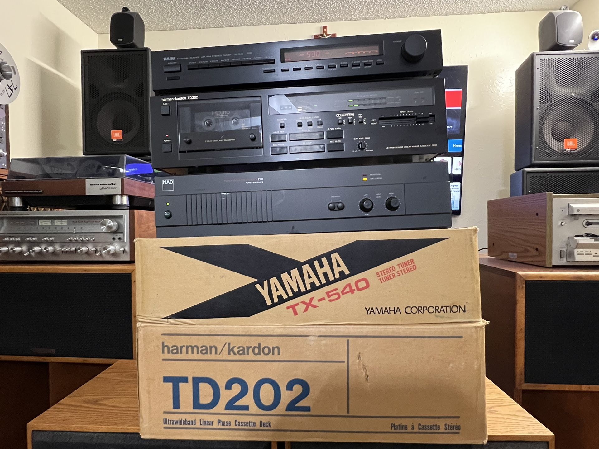 Amplifier And Cassette Player & Tuner