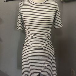 Popular Basics Stripe Slit Dress M