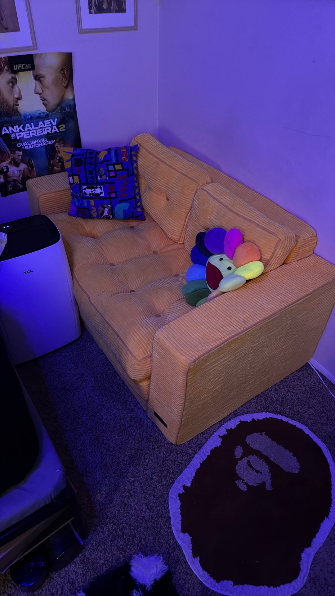 Orange Pull Out Sofa 