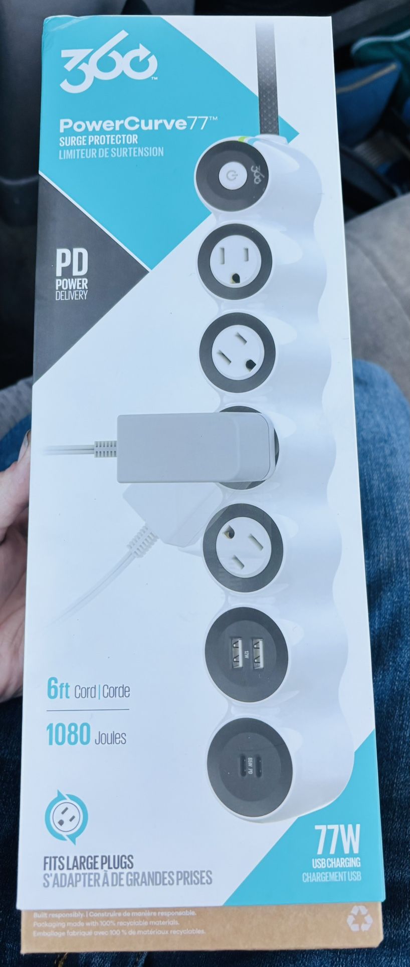 360 Surge Protector Power Bar