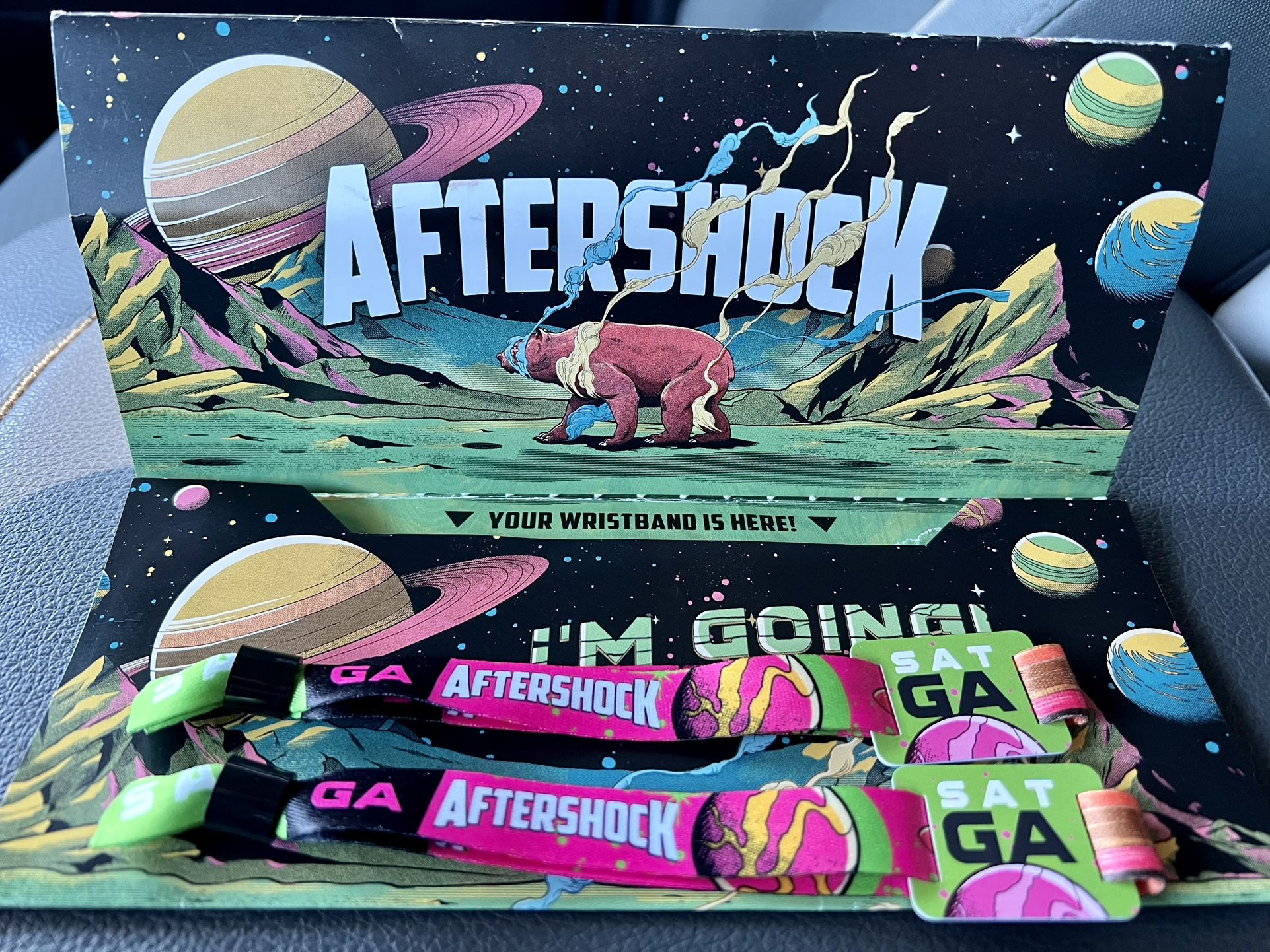 2 Saturday 10/7 Aftershock Wristbands
