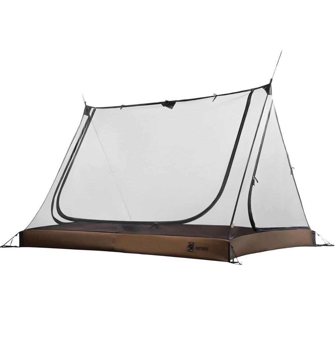 OneTigris 2 Person Mesh Tent, 3 Openings Screen Shelter with Waterproof Bathtub Floor for Outdoors Camping Lightweight Backpacking Thru-Hiking Travel