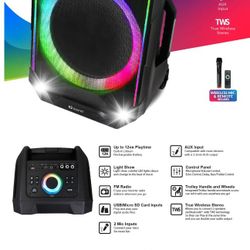 Latest Model Powerful Portable Kareoke Bluetooth Party Speaker. Great Bass.