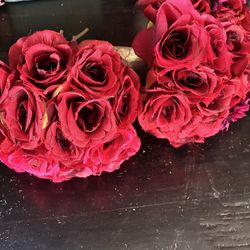Artificial Flowers Red Rose Bouquets (2)