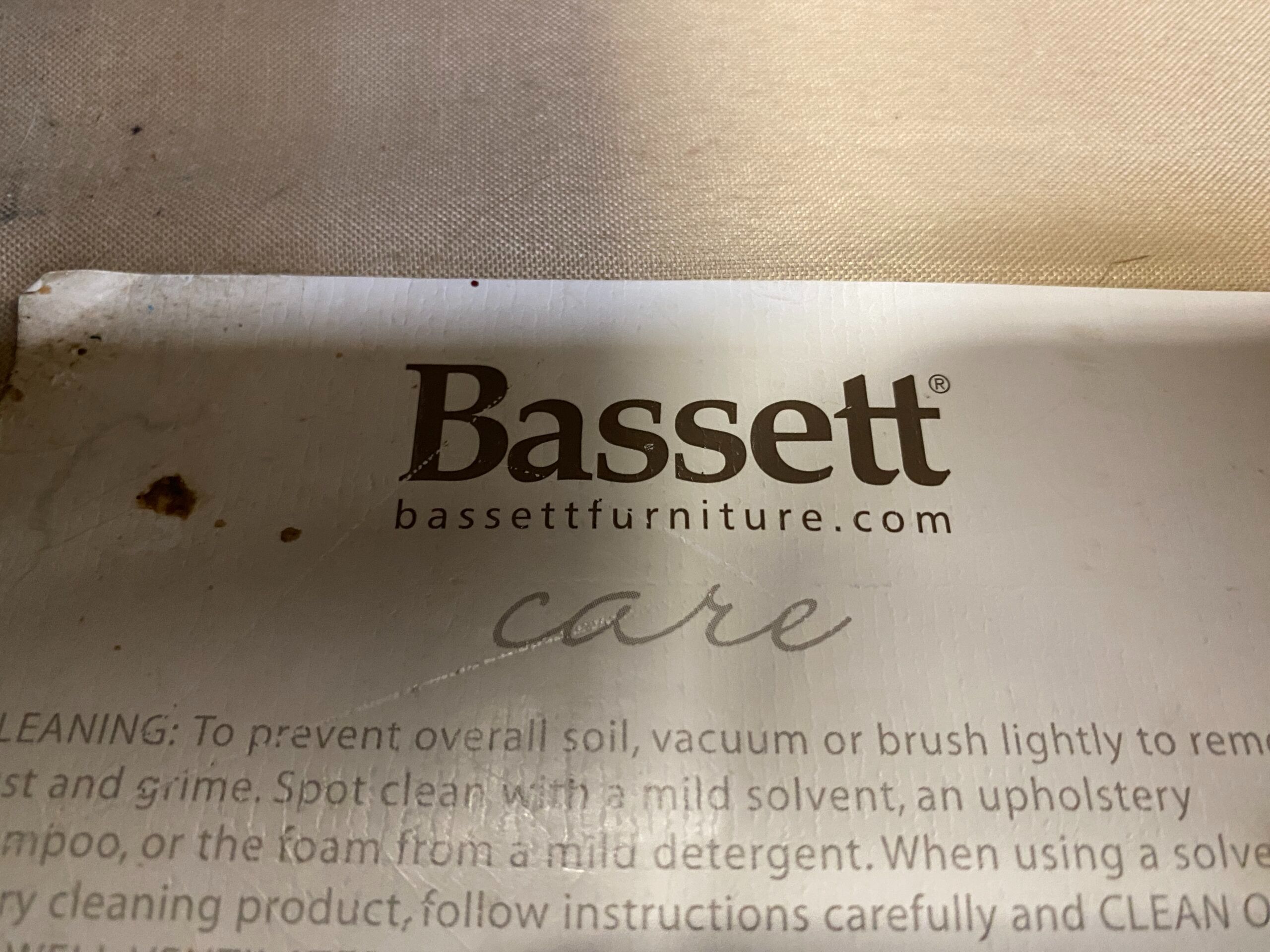 BASSETT Chocolate Brown Heathered Loveseat