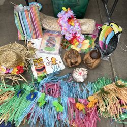 Full box Of Hawaiian Luau Decor 