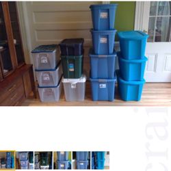 Plastic storage bins