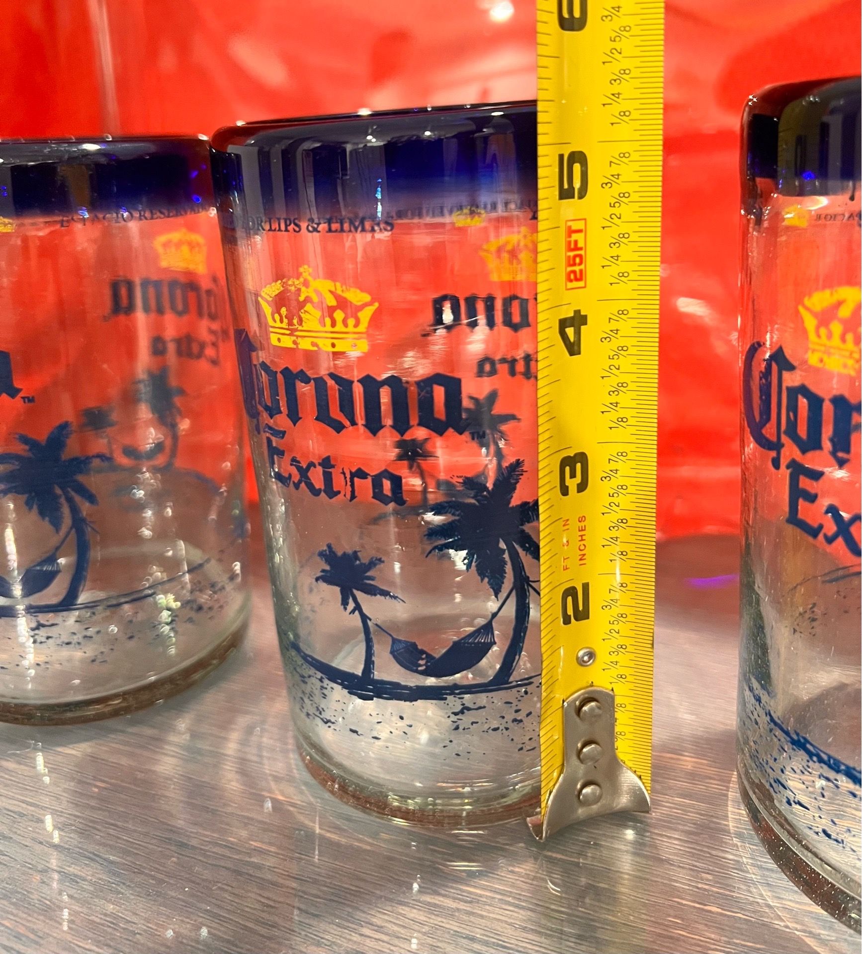 3 Pieces Corona Extra Glass Beach mug Decor / Imperial, CA