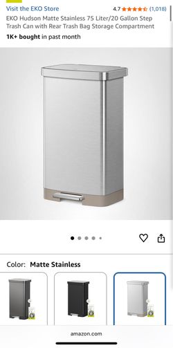EKO Stainless Steel Trash Can (New)