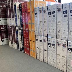 Tv 55-85 $198-798  free Delivery $55 Down On Financing Six Month Warranty $198-798
