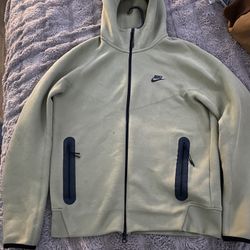 Nike Mens Sportswear Tech Fleece Full Zip Hoodie “Khaki/black” M